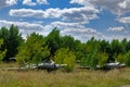 Plane- 8 August 2020: Old aircraft Antonov An-2 at abandoned Airbase aircraft cemetery in Vovchansk, Kharkov region, Ukraine