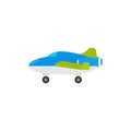 Plane baby toy in flat design. Vector cartoon illustration.