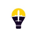 Plane Bulb Logo Design