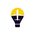 Plane Bulb Logo Design Royalty Free Stock Photo
