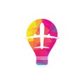 Plane Bulb Logo Design Royalty Free Stock Photo