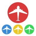 Plane button tourism design, stock vector illustration