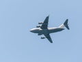 The plane of the Canadian Armed Forces participates in the air parade dedicated to the 70th anniversary of the Independence of Isr