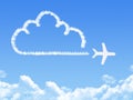 Plane on Cloud shaped ,dream concept Royalty Free Stock Photo