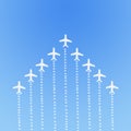 Plane on Cloud shaped ,dream concept Royalty Free Stock Photo