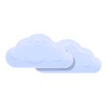 Plane clouds icon, cartoon style