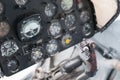 Plane cockpit, old aircraft Royalty Free Stock Photo