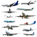 Plane collection isolated on a white background. High resolution Royalty Free Stock Photo