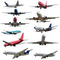 Plane collection isolated on a white background. High resolution Royalty Free Stock Photo