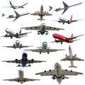 Plane collection isolated on a white background. High resolution Royalty Free Stock Photo
