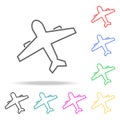 plane colored icons. Element of sewing multi colored icon for mobile concept and web apps. Thin line icon for website design and d