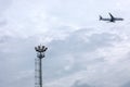 Plane crossing tower