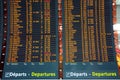 Plane departure board