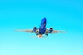 Plane Descending for Landing Seen from Below