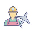 Plane engineer  Vector Icon which can easily modify or edit Royalty Free Stock Photo