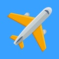 plane flat design isolated cartoon