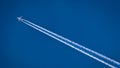 Plane flying in the sky Royalty Free Stock Photo
