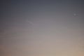 Plane,moon and sky