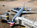 Plane at the gate Royalty Free Stock Photo