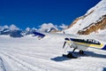 Plane on a glacier Royalty Free Stock Photo