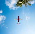 Plane going on seaside Royalty Free Stock Photo