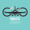 Plane Hijack Concept Abstract Design Royalty Free Stock Photo