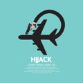 Plane Hijack Concept Abstract Design Royalty Free Stock Photo