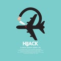 Plane Hijack Concept Abstract Design Royalty Free Stock Photo