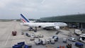 Plane at his parking airport Roissy Charles de Gaule