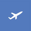 Plane icon illustration isolated vector . Royalty Free Stock Photo