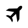 Plane icon. One of set web icons Royalty Free Stock Photo