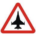 Airport, road sign, triangle shape, eps.