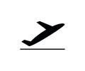 Plane icon vector logo design template Royalty Free Stock Photo