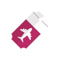 Plane vector color line flat icon