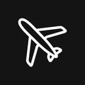 Plane icon on white background, airplane vector Illustration