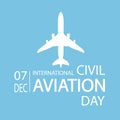 Plane for international civil aviation day