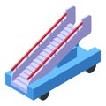 Plane ladder icon, isometric style