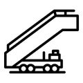Plane ladder icon, outline style