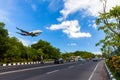 Plane landing in Ngurah Rai International Airport (Denpasar)