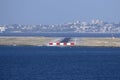 Plane landing in nice airport france Royalty Free Stock Photo