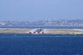 Plane landing in nice airport france Royalty Free Stock Photo