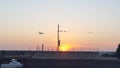 A plane that lands on a sun bed, Faro, Portugal