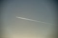plane leaving smoke trail in the sky