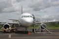 Plane at Legaspi airport Royalty Free Stock Photo