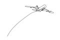 A plane , line drawing style,vector design