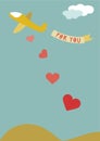 Plane of Love Royalty Free Stock Photo