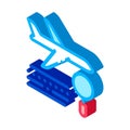 Plane Magnifier isometric icon vector illustration