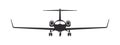 Plane. Modern private jet. Airplane silhouette front view. Vector image Royalty Free Stock Photo