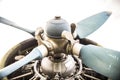 Plane Motor with Propeller Royalty Free Stock Photo