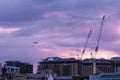 Plane over Sydney-Above Darling Harbour